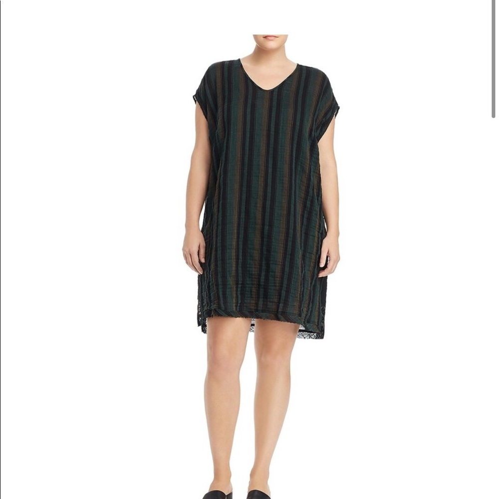 Eileen Fisher Stripped Cotton Tunic / Dress | L
